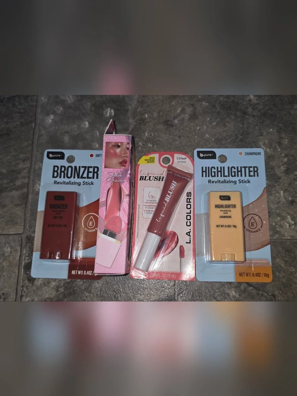 L.A. COLORS Liquid Blush, Ioni Hybrid Blush, B Pure Highlight & Bronzer BNIB